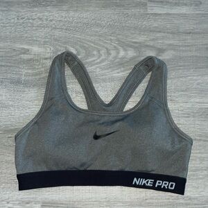 Nike Pro Dri Fit Grey Sports Bra